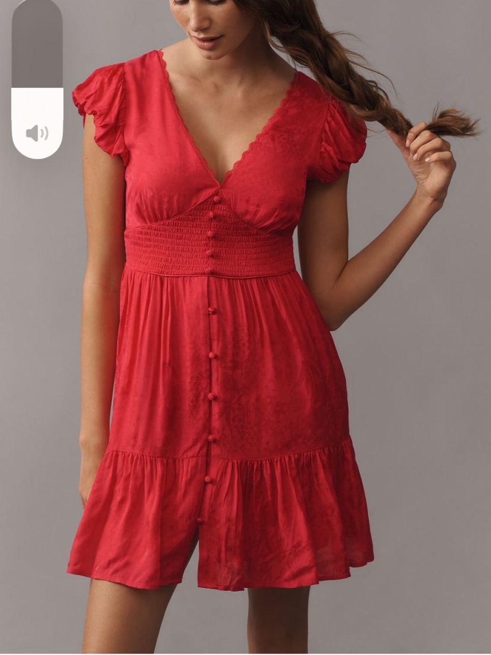 Anthropologie Peregrine Satin Mini Dress — Vibrant Pink